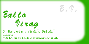 ballo virag business card
